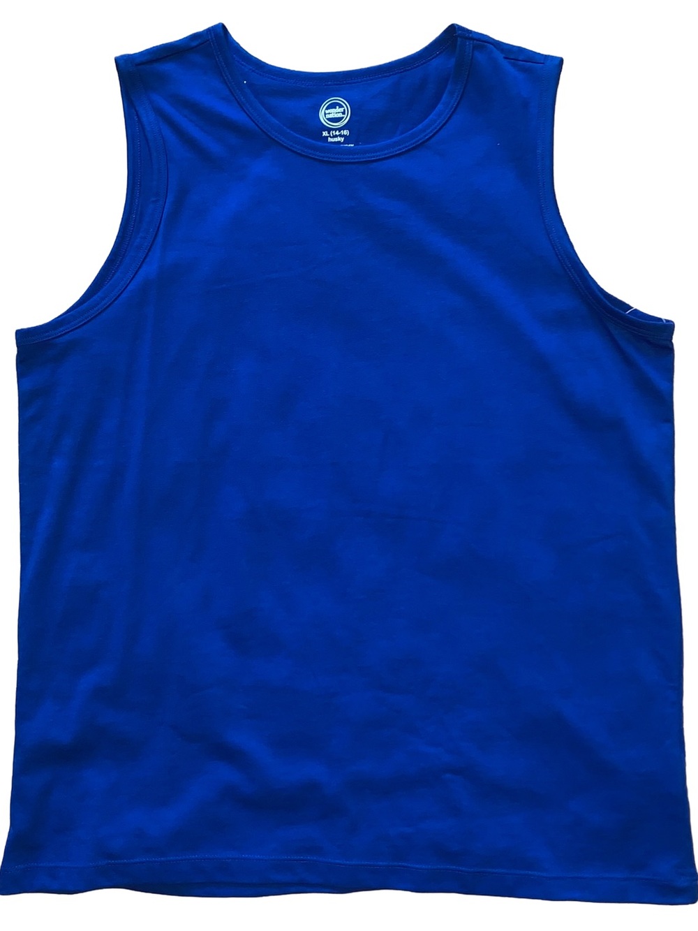 Sleeveless Blue Crewneck Top
